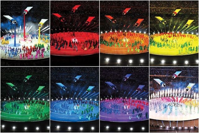 여러 지역에서 열린 개회식… 대형 스크린 통해 한눈에