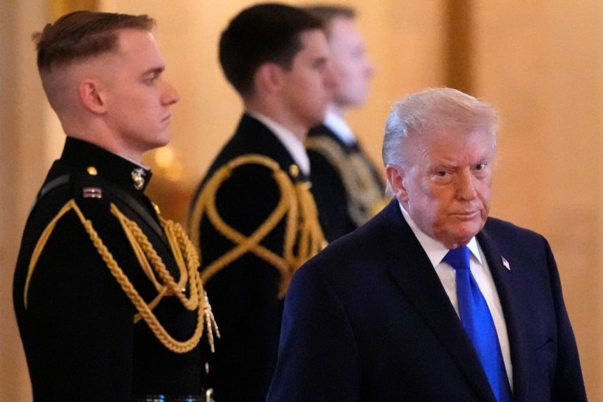 U.S. President Donald Trump attending the ‘Angel Families Day’ event held at the White House on the 23rd (local time). Yonhap News