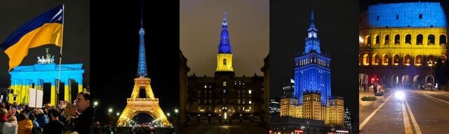 [포토] 유럽 물들인 ‘연대의 불빛’