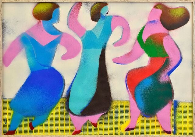 표정 없어도… 역동적 춤선, 즐거운 여인들