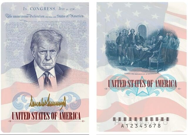 [포토] 트럼프 얼굴 새겨진 한정판 여권