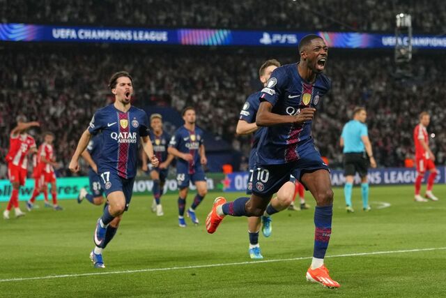 [포토] 뎀벨레의 포효… PSG, 난타전 끝에 뮌헨 제압