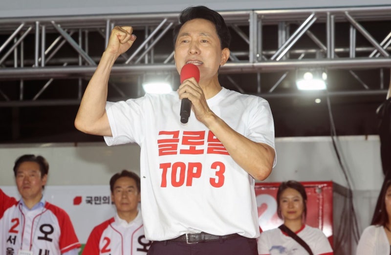 <b>오세훈</b>, 투표지 부족 사태에 “개표 중단해야”