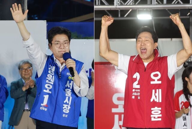 [속보] <b>정원오</b> 48.9% 오세훈 48.4%… 0.5%p차 초접전