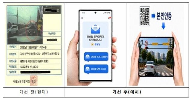 교통 과태료 고지서, 카톡으로 받는다
