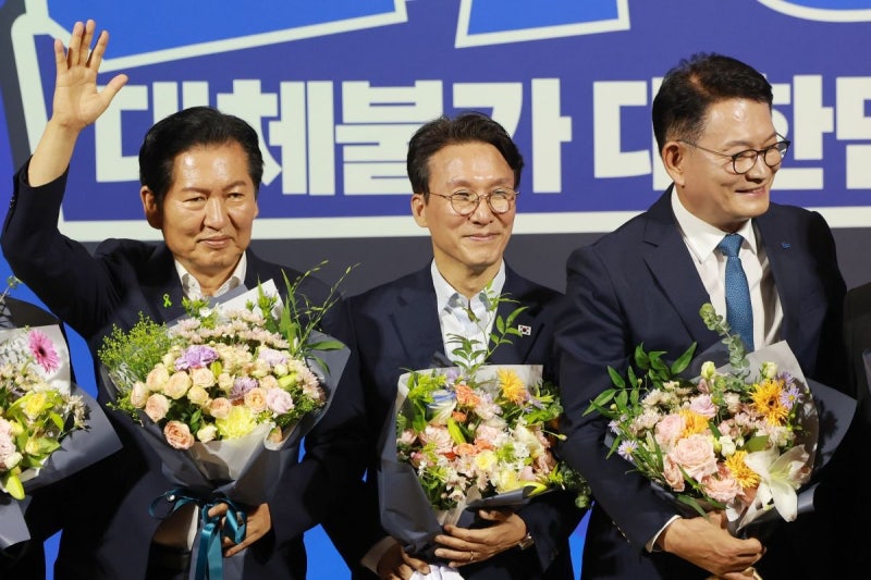 “이변은 없었다”… 김민석·정청래·송영길 3파전 압축