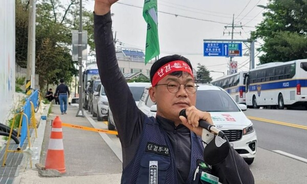 ▲고 양회동 민주노총 건설노조 강원건설지부 3지대장의 생전 활동 모습.사진=민주노총 건설노조 제공