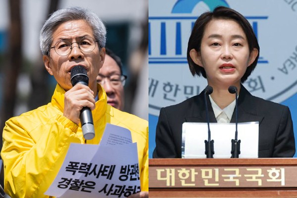 ▲ 권영국 민주노동당 후보(왼쪽)와 김재연 진보당 후보.사진=민주노동당·진보당 페이스북