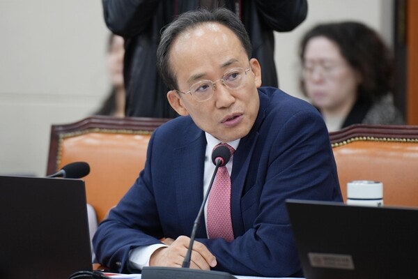 ▲ 추경호 국민의힘 의원이 지난달 28일 국무조정실 종합국정감사에서 질의하고 있다. 사진=추경호 페이스북