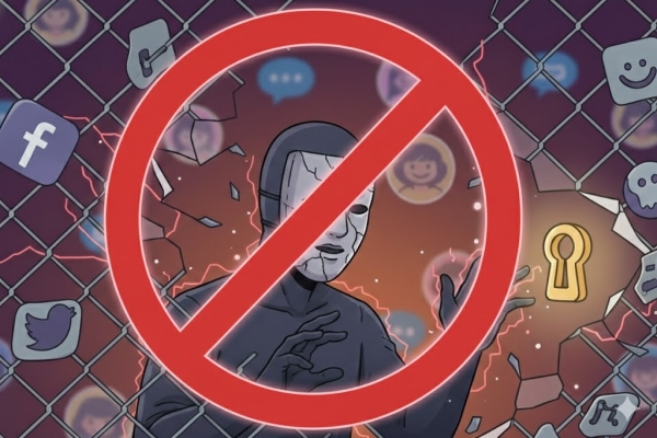 ▲타인의 명의를 사칭 및 도용하는 범죄를 행해선 안 된다는 취지를 담은 AI 생성 이미지