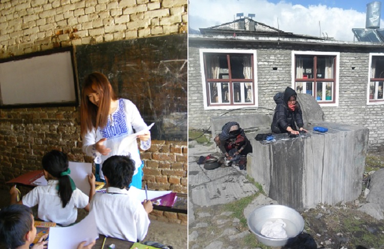 In art class at a school for children of Nepal’s lower castes. In India and Nepal, caste is still strongly in operation 