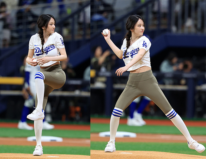 <b>전종서</b>, 클라라 이어 <b>레깅스</b> 시구…"새 야구 여신" vs "민망"