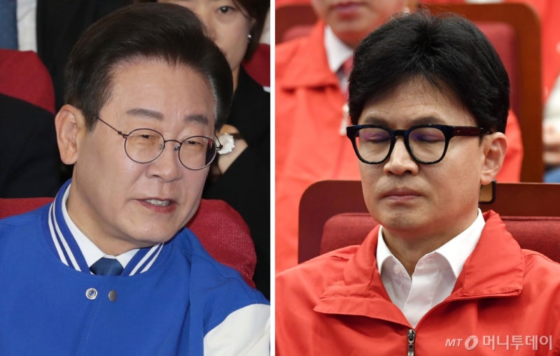 '범야권 200석 안팎' 출구조사에…<b>표정</b> 갈린 이재명·조국·<b>한동훈</b>