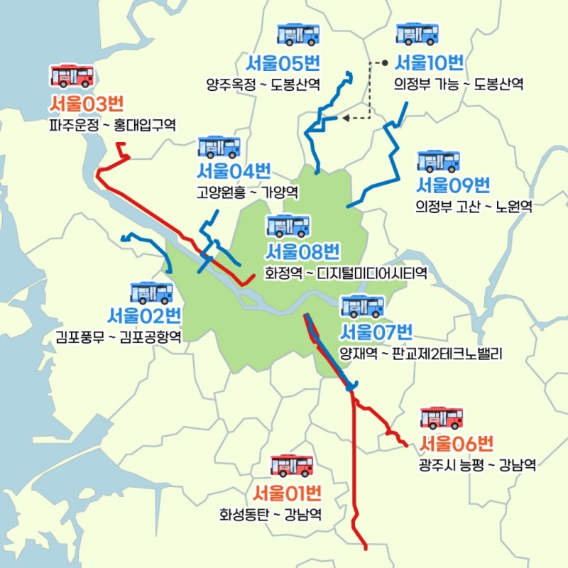 수도권 출근 돕는 '<b>서울동행버스</b>'..<b>판교</b>·화정에서도 달린다