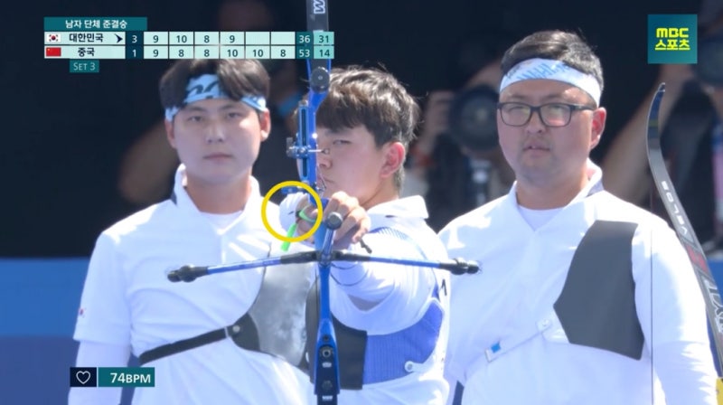 손등에 앉았다가 조준점 사이 '웽웽'…<b>김제덕</b>, 벌 방해에도 '<b>10점</b>' 명중