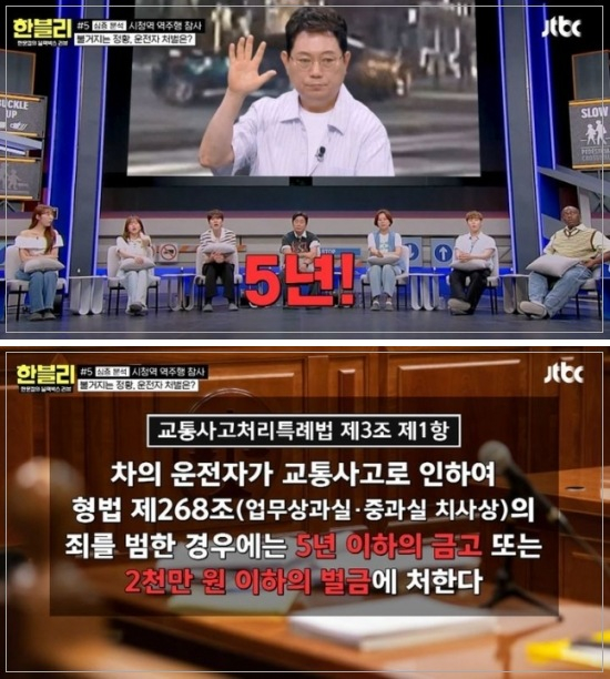 Attorney Han Moon-cheol, who visited the scene of the Seoul City Hall retrograde accident that resulted in 16 casualties, speculated that even if the driver is found at fault, the maximum sentence would be 5 years."/Photo=Hanbly Capture