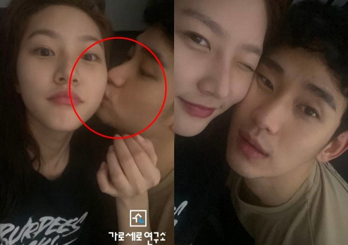 "열애 NO" <b>김수현</b>, 故<b>김새론</b>에 볼뽀뽀…"오빠 살려줘" 문자도 공개