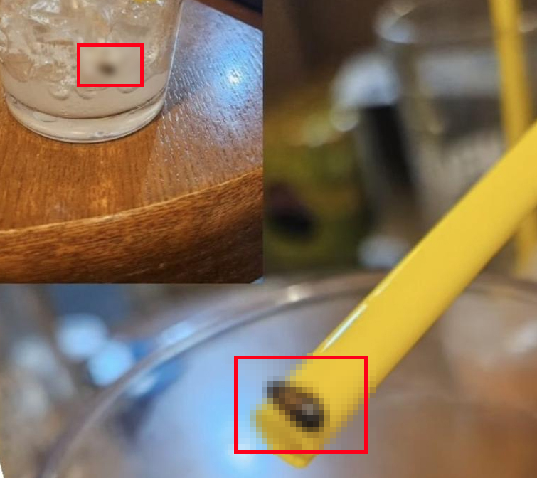  다 마신 음료 컵 안에서 바퀴벌레로 추정되는 물체를 발견한 고객이 본사의 미흡한 대응에 분노했다./사진=인스타그램 갈무리