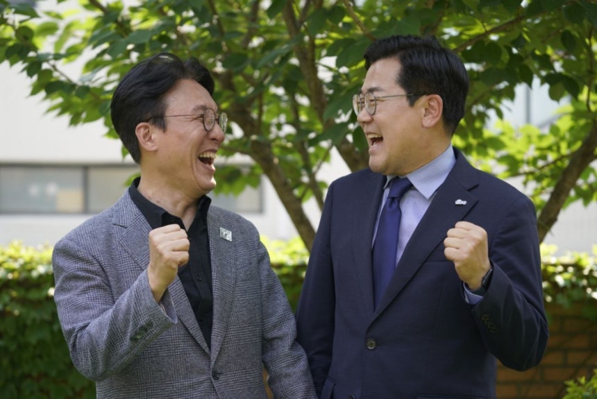 김민석 국무총리 후보자가 박찬대 전 민주당 원내대표와 만난 모습. /사진=박찬대 의원실