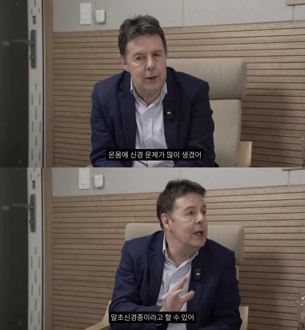 <b>로버트 할리</b> "눈 한쪽 감기고 걷지 못해 휠체어"…<b>암 투병</b> 고백