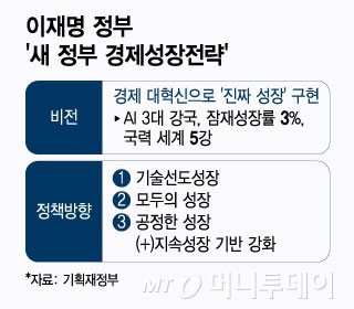 이재명 정부 '새 정부 경제성장전략'/그래픽=윤선정