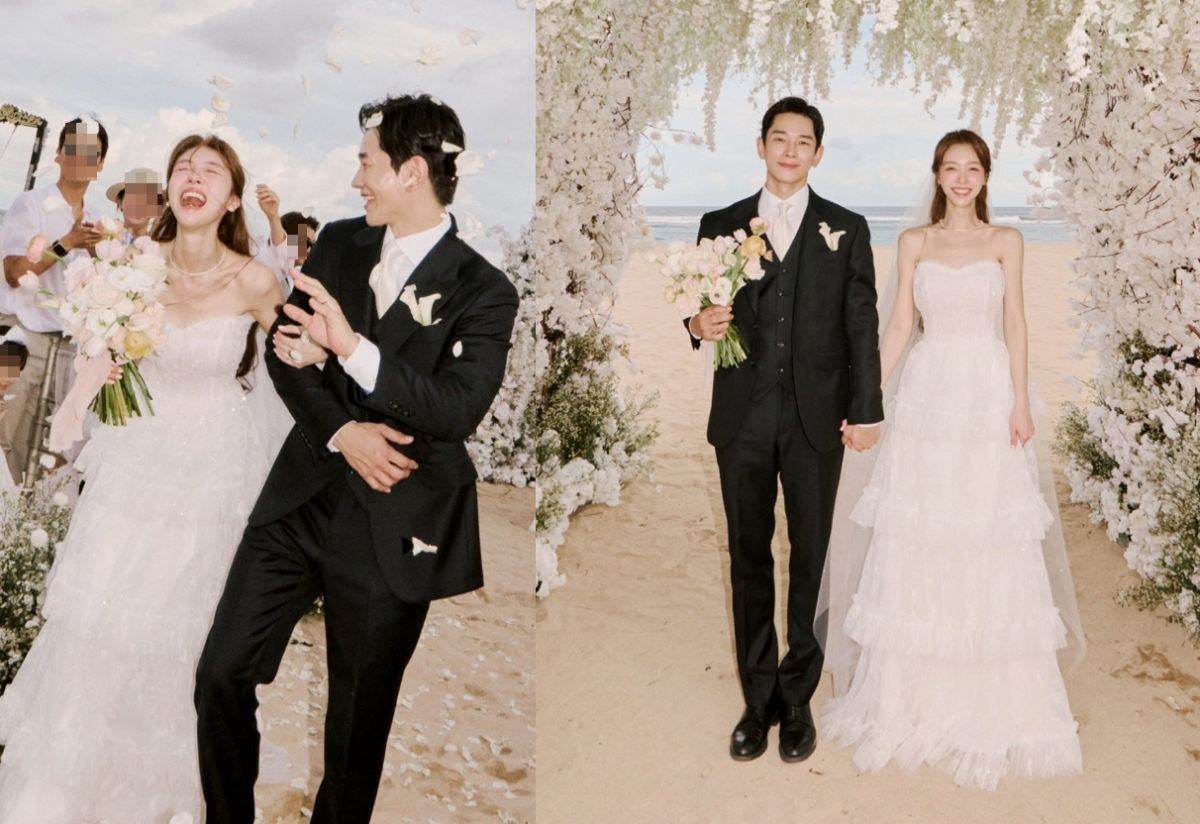 <b>온주완</b><b>방민아</b>, <b>발리</b> 비밀 <b>결혼</b>식 깜짝 공개…"웃는 모습 닮았네"
