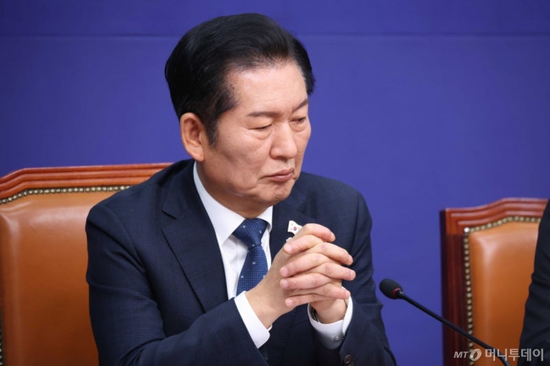 <b>정청래</b> "조희대, 이 대통령 면전서 뻔뻔하게 <b>사법개혁 반대</b>"
