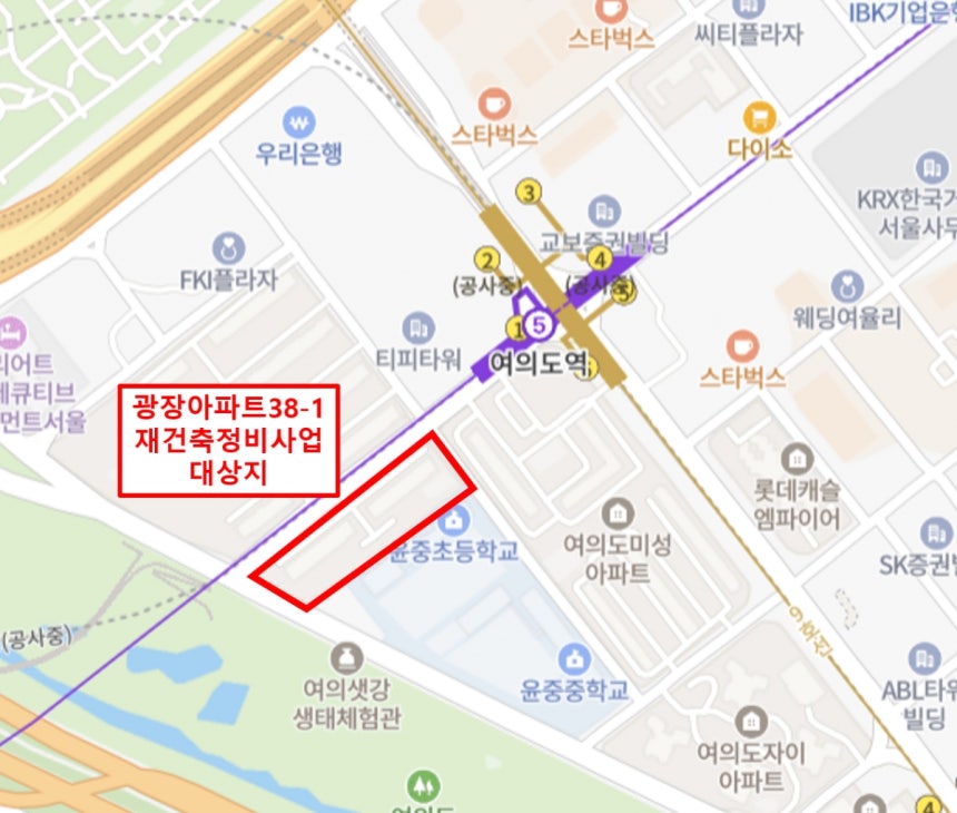 광장아파트 38-1 재건축정비사업 위치도 /사진제공=서울시