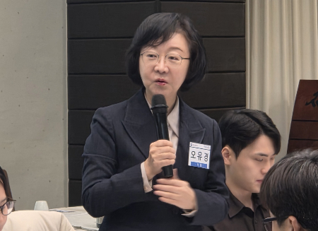 오유경 식품의약품안전처장이 11일 서울 모처에서 열린 출입기자단 간담회에서 발언하고 있다./사진=박정렬 기자