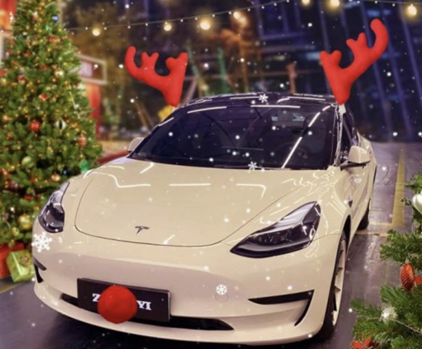 판매 사이트에 게시된 한 루돌카 모습.번호판 부분에 장식품이 부착돼 있다./사진=판매 사이트 캡처.