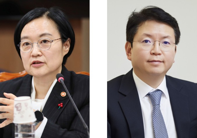 (왼쪽부터)한성숙 중소벤처기업부 장관,김학균 한국벤처캐피탈협회장/사진=뉴스1,머니투데이DB 갈무리