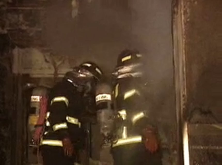 2005년 1월3일 화재가 발생해 전소된 전동차 모습./사진=SBS 갈무리