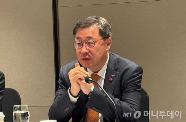 박윤규 정보통신산업진흥원장이 21일 서울 서초구에서 열린 통합 사업설명회에 앞서 기자간담회를 열고 올해 사업계획을 발표했다./사진=윤지혜 기자