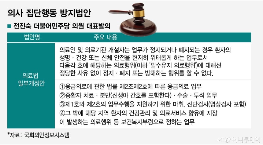 의사 집단행동 방지법안. /그래픽=임종철 디자인기자
