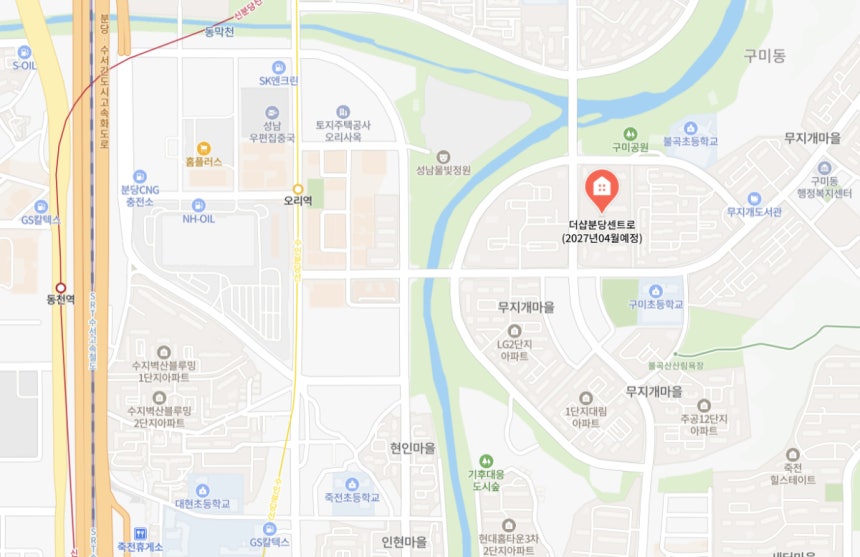 더샵 분당센트로 위치도/사진=네이버지도 갈무리