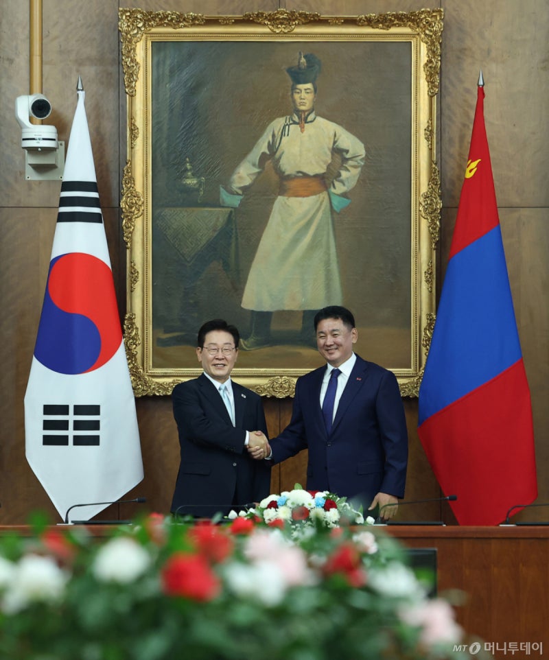 李대통령, '한-몽 황금시대' 공동선언 채택…<b>CEPA</b> 원칙적 <b>타결</b>