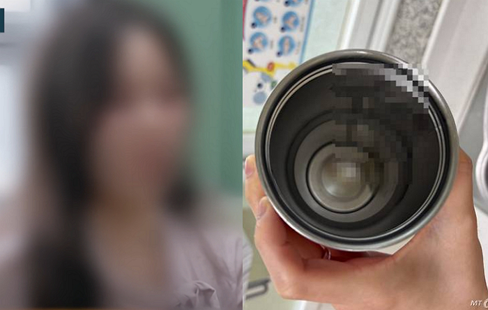 일면식이 없는 고등학생에게 '체액 테러'를 당한 초등학교 여교사가 "해당 학생이 나를 평소부터 지켜보고 있던 것 같다"며 불안감을 호소했다./사진=SBS '그것이 알고 싶다'