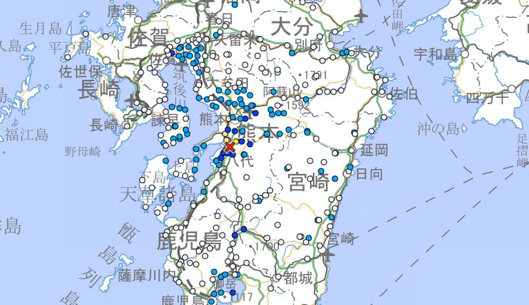<b>일본</b> 규슈 <b>구마모토</b> 규모 7.1 <b>지진</b>…아리아케·야쓰시로해 쓰나미 주의...