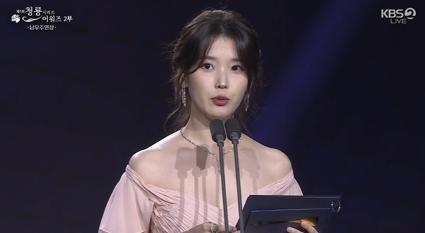 '건강<b>이상</b>' 아이유, 청룡 시상식 등장…활동 중단 열흘 만