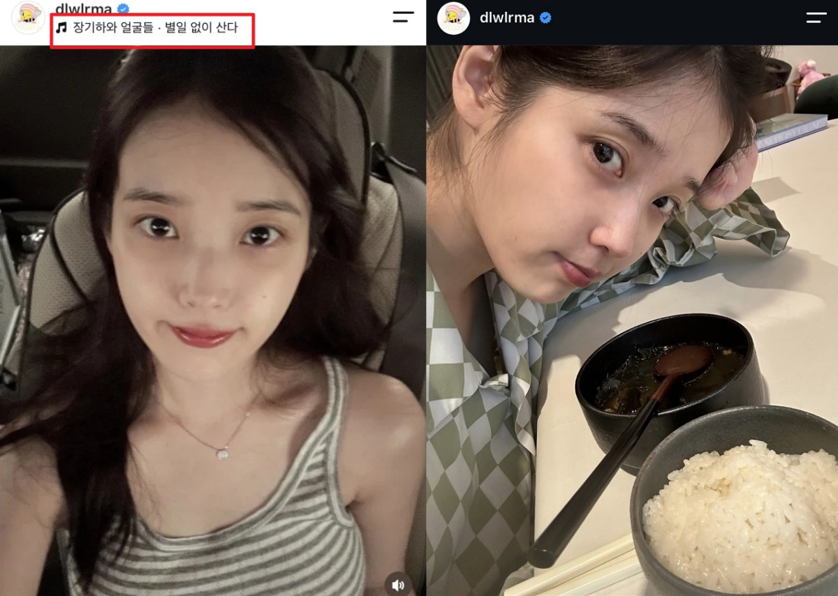 '이종석과 결별' <b>아이유</b>, SNS엔 전남친 <b>장기하</b> 곡…팬들 '깜짝'