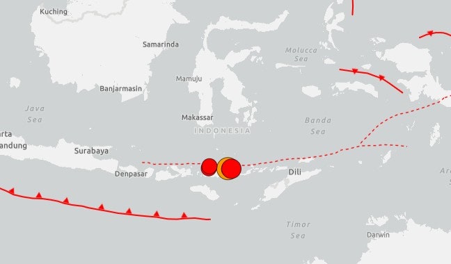 <b>인도네시아</b> 연안서 규모 7.7 <b>지진</b> 관측…쓰나미 경보 발령