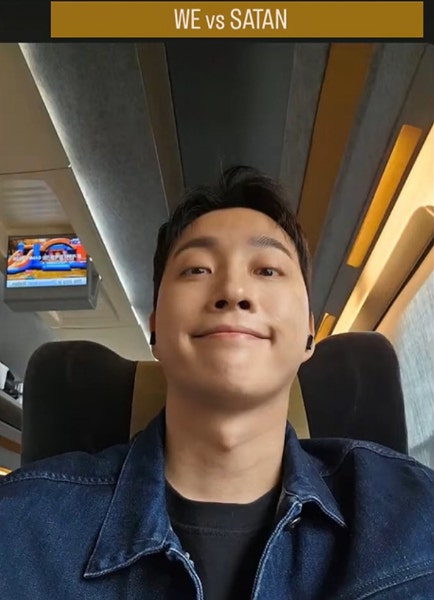 "우리 vs 사탄"…<b>박위</b>, <b>KTX</b> 낙상<b>사고</b> 직후 의미심장 셀카