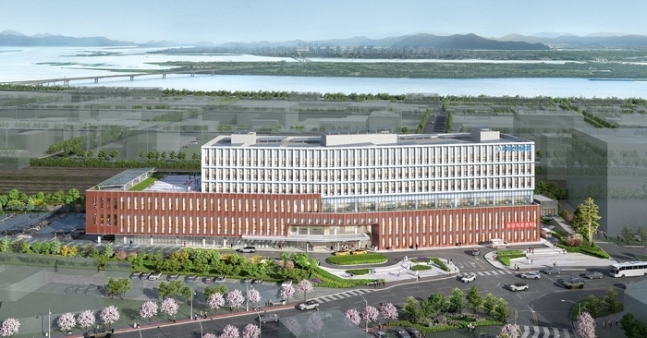 Conceptual drawing of Seobu Medical Center in Sinpyeong-dong, Saha-gu, Busan [Photo Source=Taeyoung Construction]