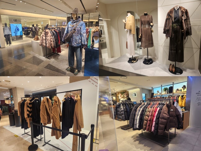 서울 시내 주요 백화점에서 겨울 시즌 옷들이 판매되고 있다.[사진 제공 = 전종헌 기자]