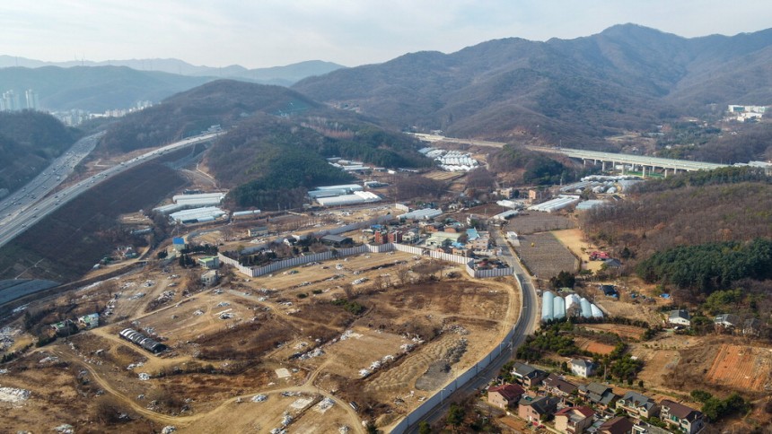경기도 성남시 수정구 금토동 일대 토지 전경.  매경DB
