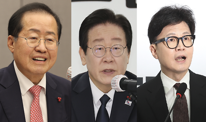 대권<b>주자</b> 적합도, <b>이재명</b> 30%대 ‘나홀로 질주’…與 잠룡 모두 한 자릿...