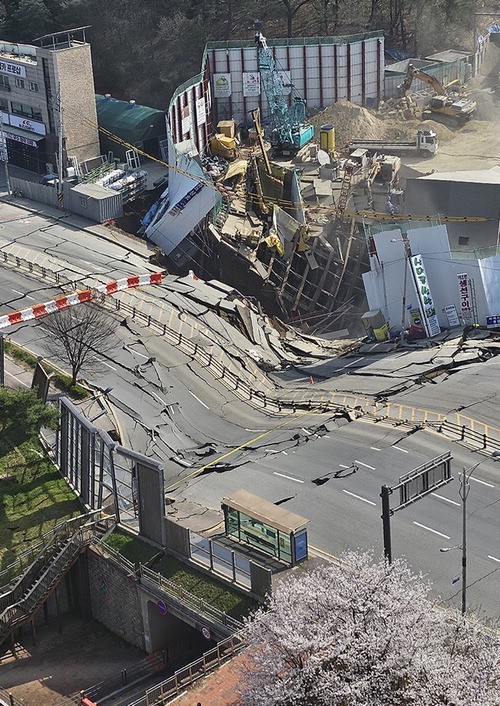 광명 신안산선 공사장 붕괴 … 1명 실종