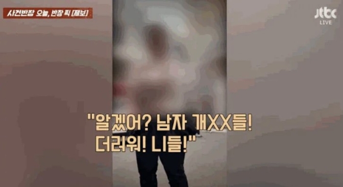  반려견 산책 중 만난 여성의 모습 [사진 = JTBC 사건반장 갈무리]