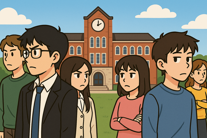  대학가에서 학생회를 향한 불신이 커지고 있다.[Created by ChatGPT]