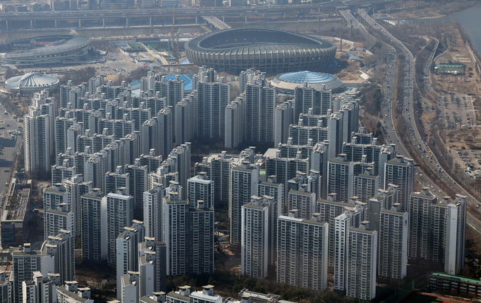 서울 강남지역 아파트 단지 전경.뉴스1